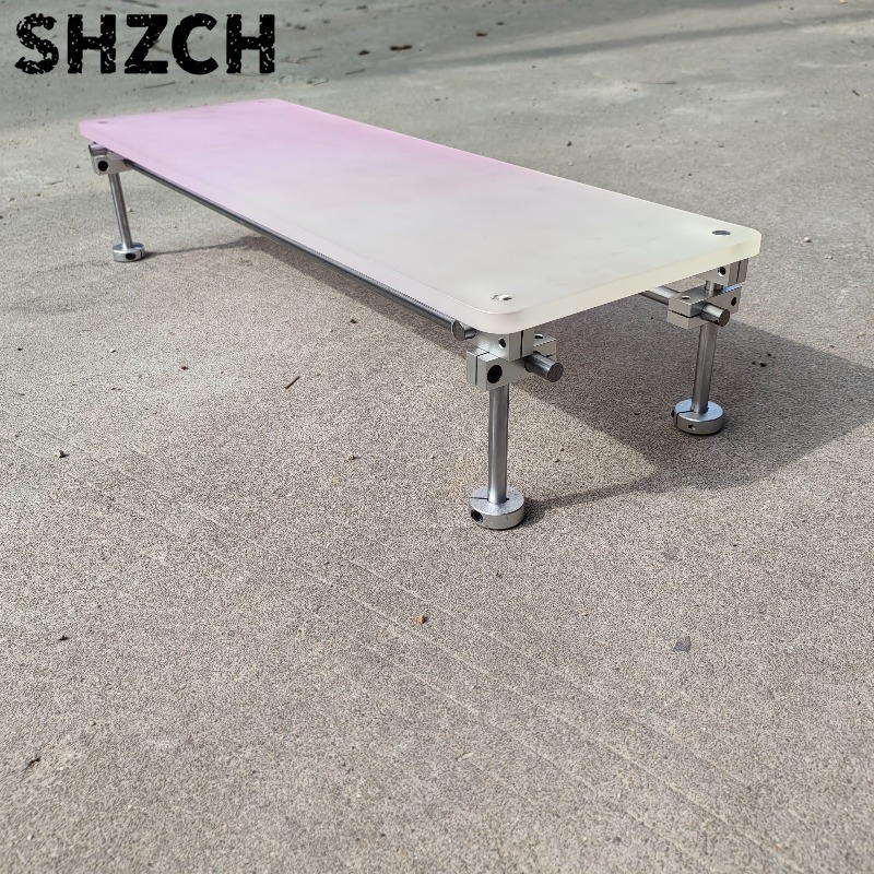 Desk Setup Living Room - ‌ Ästhetischer Rosa Farbverlauf Acryl-Monitorständer Ergonomischer