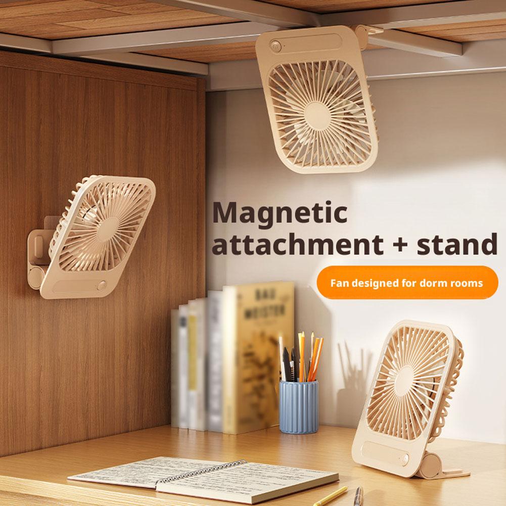 Desk Setup Equipment - Ultradünner magnetischer Kühlventilator, Tischventilator, USB-wiederaufladbarer Wandventilator,