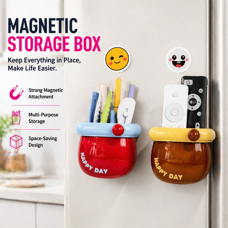 Pen Cup Magnetic - Magnetische Aufbewahrungsbox, Kühlschrank-Organizer für die Küche,
