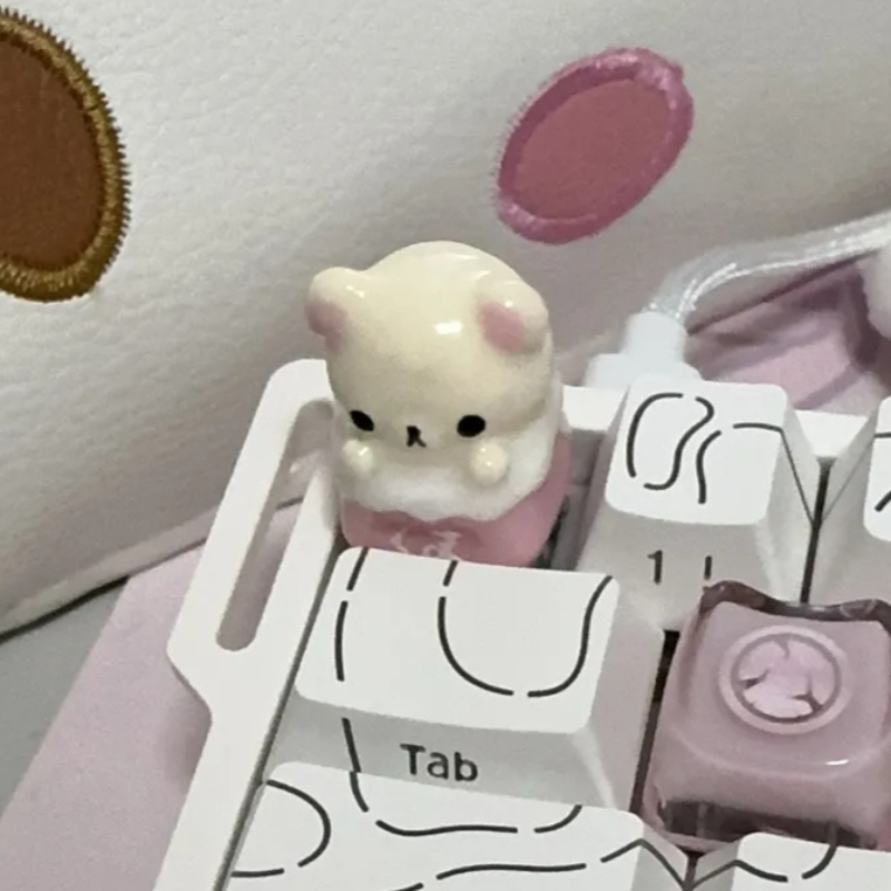 Desk Setup Equipment - Kawaii Rilakkuma Tastenkappen Relax Bear Artisan