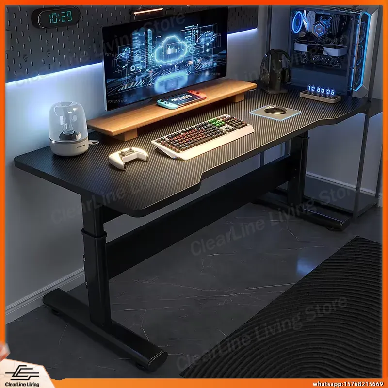 Desk Setup Ergonomics - Höhenverstellbarer Elektrischer Steh-Gaming-Schreibtisch für E-Sport-PC-Setup Live-Streaming-Arbeitsplatz