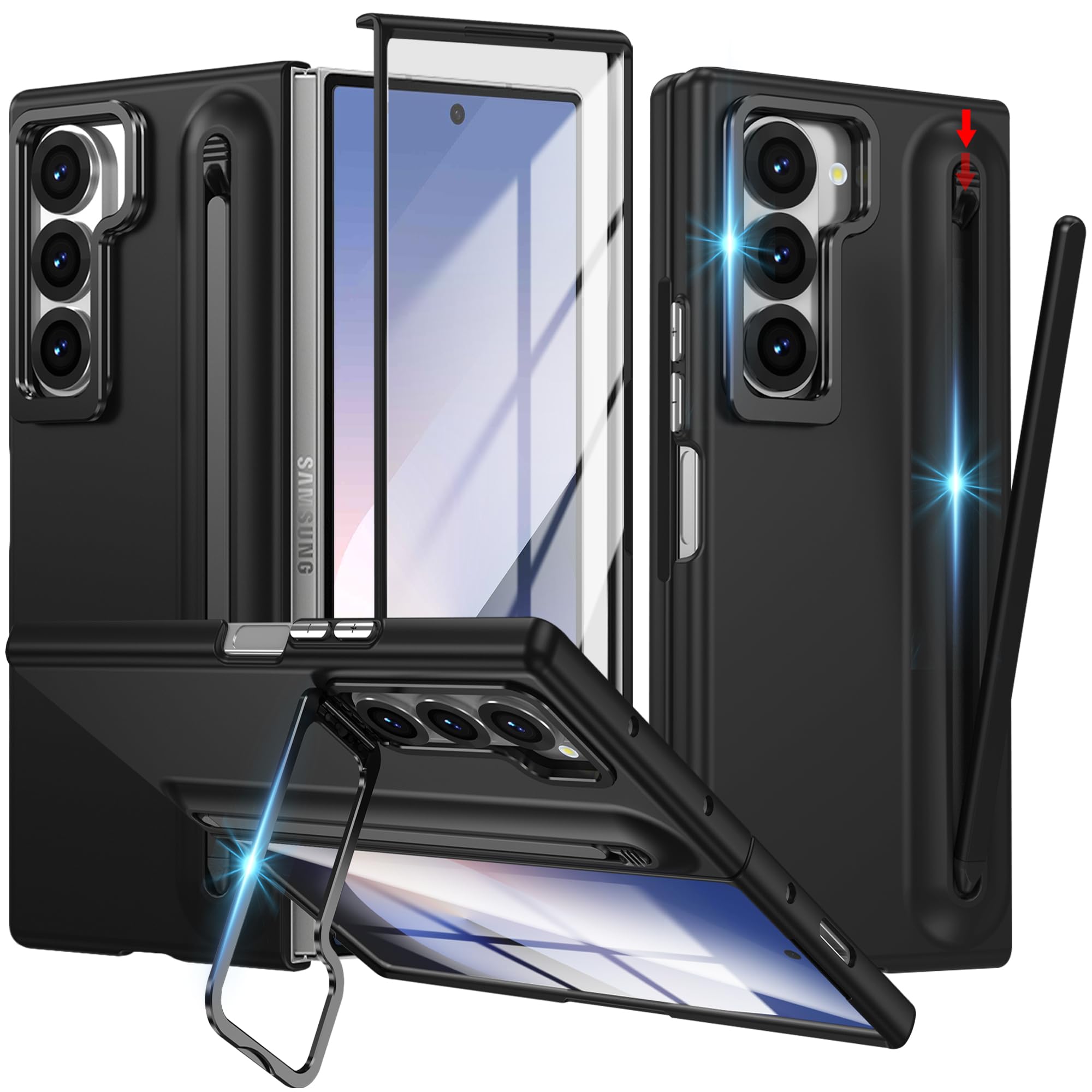 Pen Cup Magnetic - Metall-Linsenhalter-Telefonabdeckung für Samsung Galaxy Z Fold