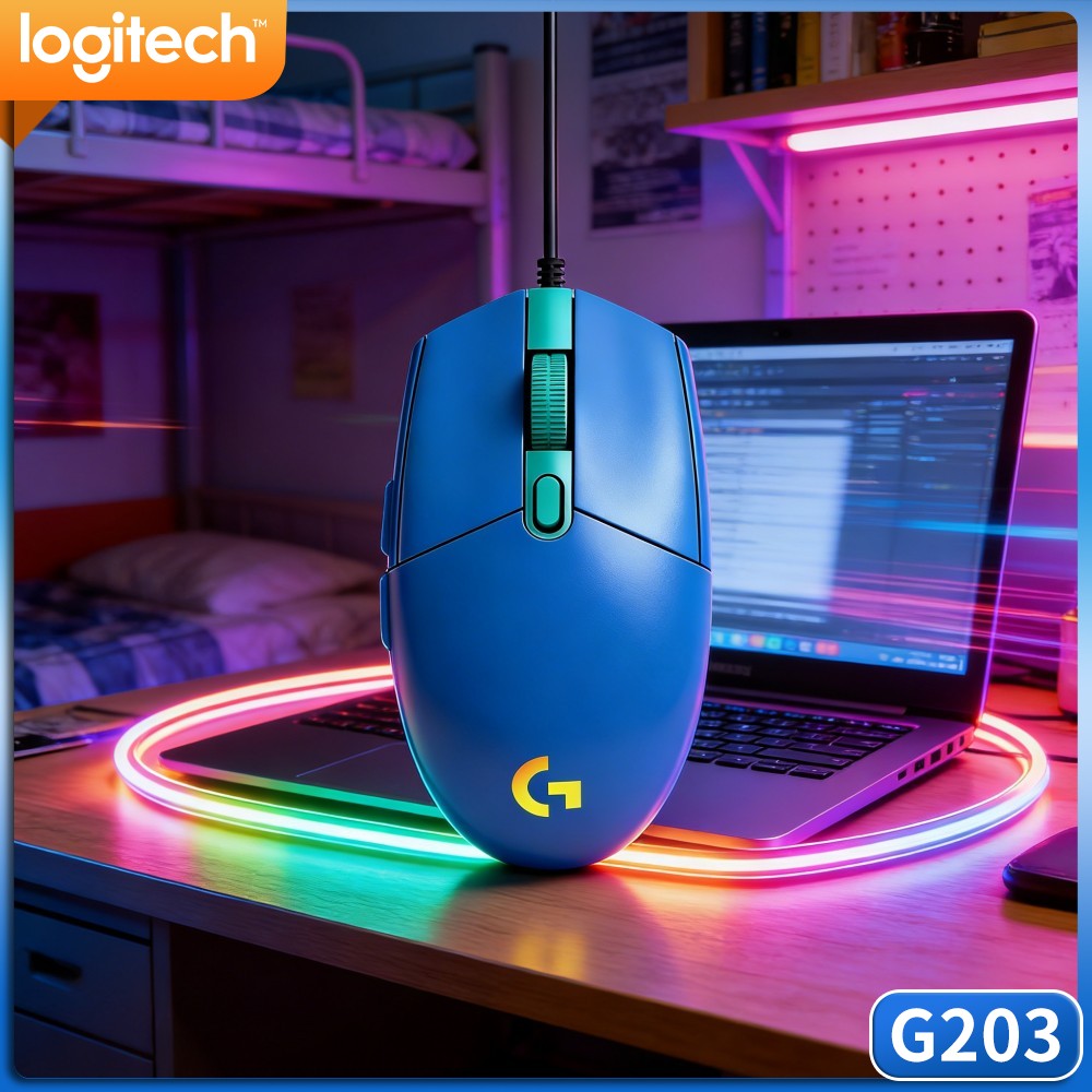 Logitech Mouse G203 - Logitech G203 Kabelgebundene Gaming-Maus mit mehreren