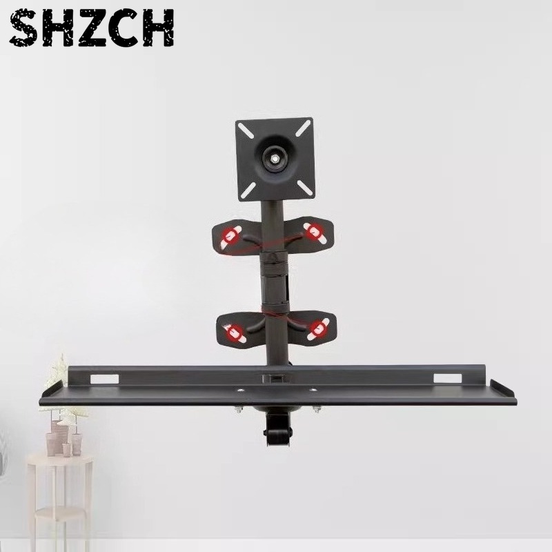 Ergonomic Desk Setup Keyboard - Verstellbare Wand-Tastaturablage Ergonomischer Schreibtisch-Organizer Platzsparender Ausziehbarer