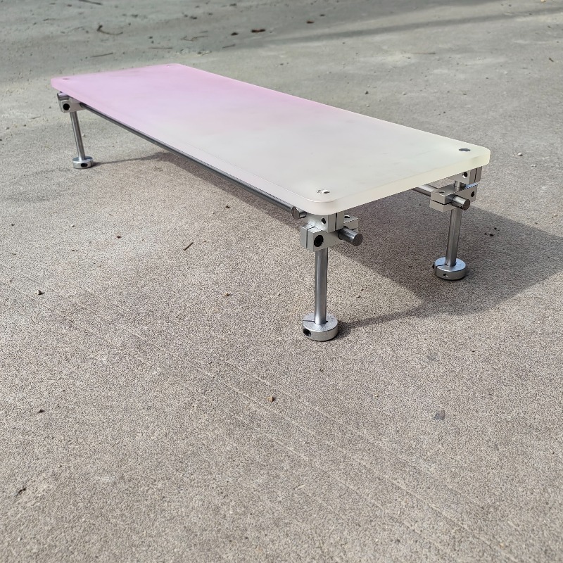 Desk Setup Living Room - ‌ Ästhetischer rosa Farbverlaufs-Monitorständer aus Acryl,