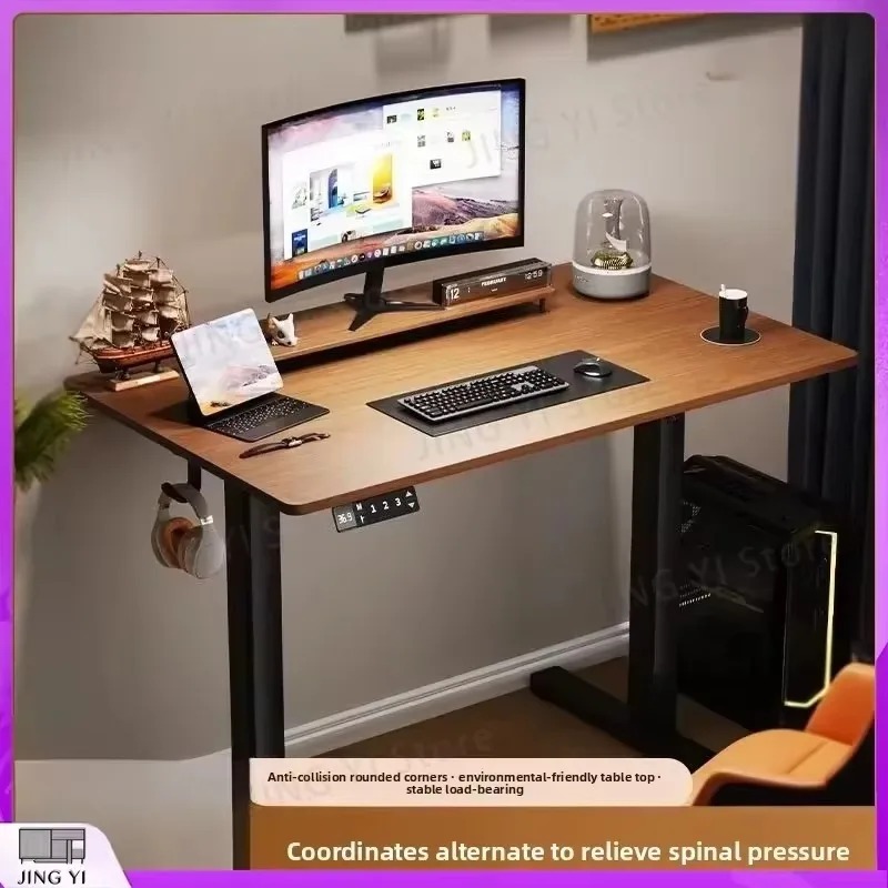 Desk Setup Ergonomics - Elektrisch Höhenverstellbarer Stehschreibtisch aus Massivholz Intelligente