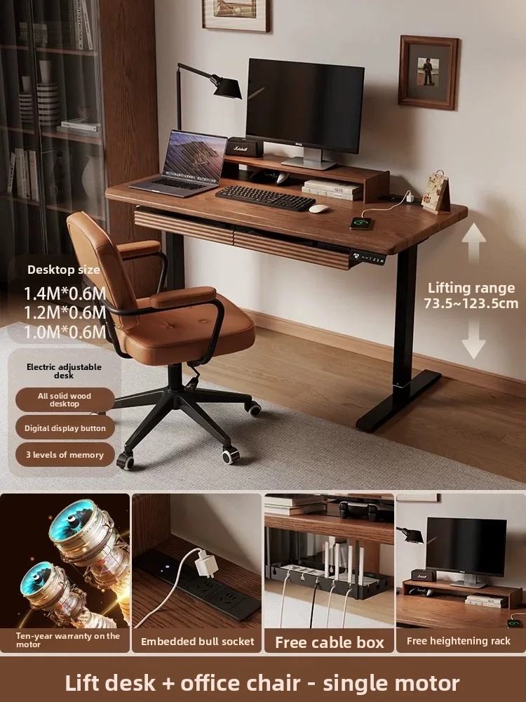 L Shaped Desk Setup - Höhenverstellbarer Computertisch für Schlafzimmer, E-Sport-Raum, Gaming-Tisch,