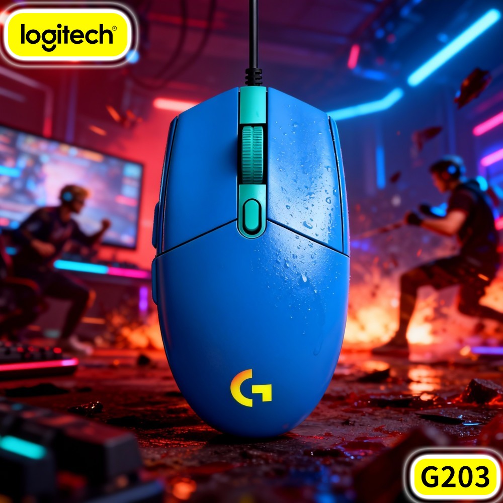 Logitech Mouse G203 - Logitech G203 Kabelgebundene Gaming-Maus Zuverlässige USB-Anschlussfähigkeit