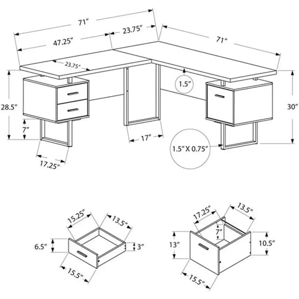 L-förmiger 70-Zoll-Computertis – L Shaped Desk Setup Bewertung und Preis