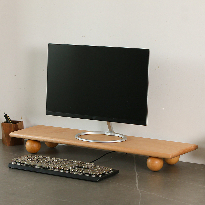 Desktop-Riser aus Naturholz, D – Desk Setup Living Room Bewertung und Preis