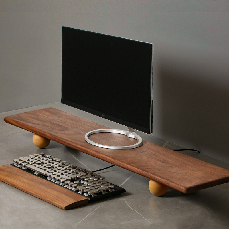 Desktop-Riser aus Naturholz, D – Desk Setup Living Room Bewertung und Preis