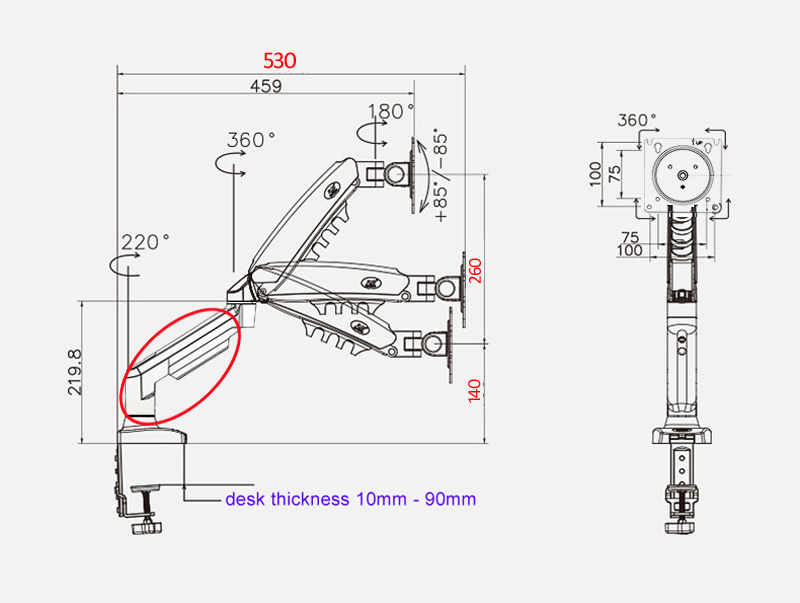 NEUER NB F80 2-9kg Beliebter 1 – Desk Setup Monitor Arm Bewertung und Preis