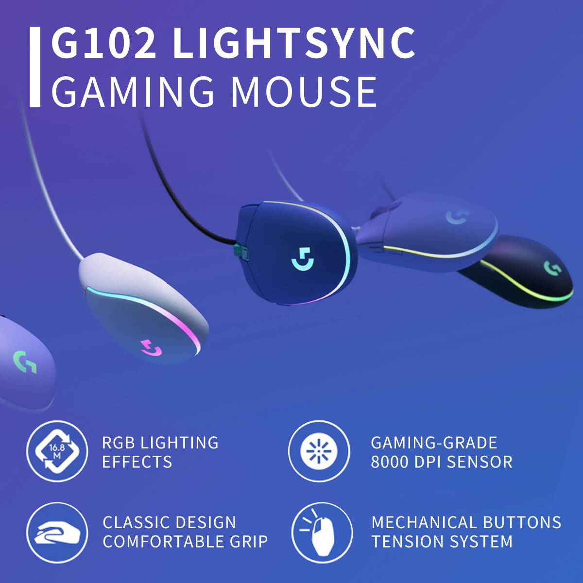 G102 Logitech G203 Gaming-Maus – Logitech Mouse G203 Bewertung und Preis