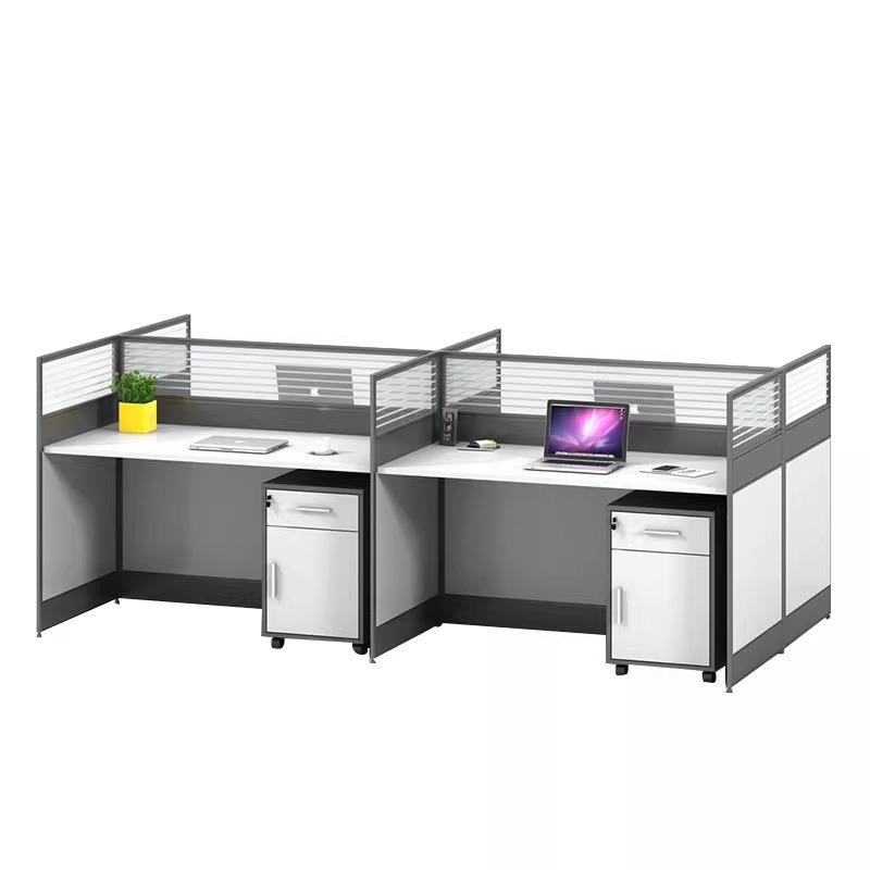 Weißer Büroschreibtisch für 2, – L Shaped Desk Setup Bewertung und Preis