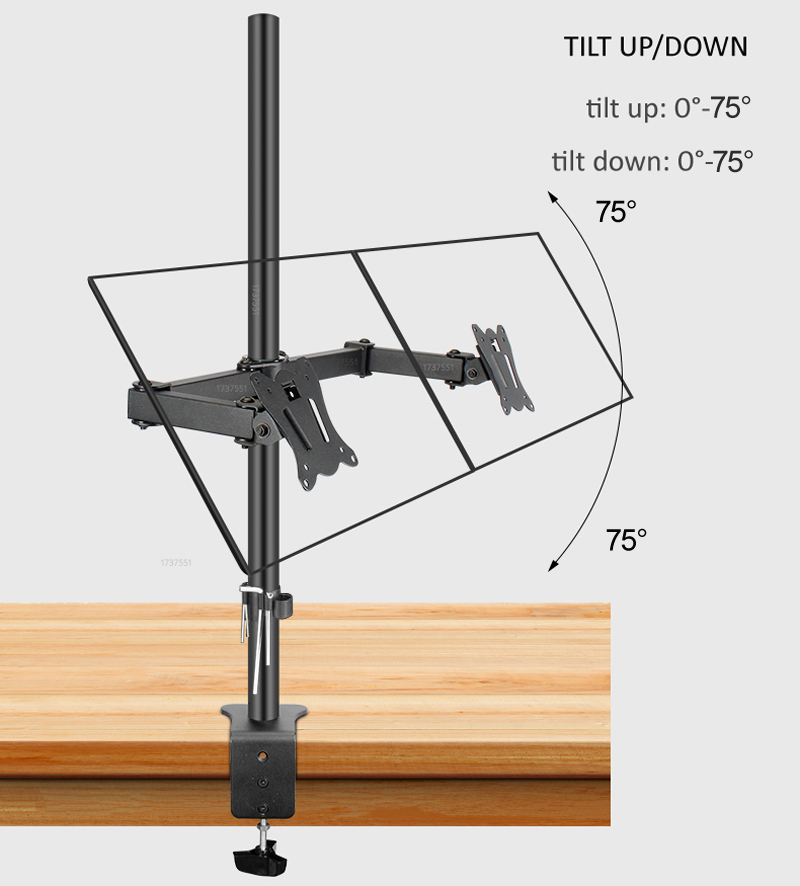T902-280 360° drehbarer Stahl- – Desk Setup Monitor Arm Bewertung und Preis