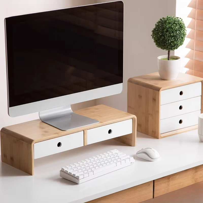 Bambus-Laptop-Monitor-Riser, u – Desk Setup Living Room Bewertung und Preis
